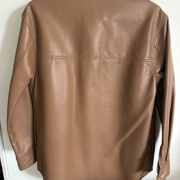 Aritzia - The Ganna Vegan Leather Jacket (XS) (Oversized) (Brown) - Picture 9 of 10